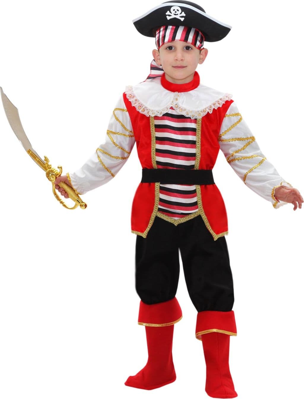 COSTUME  CARNEVALE PICCOLO PIRATA BAMBINO DA 3 A 6 ANNI - PEGASUS  COD.0353 - 3