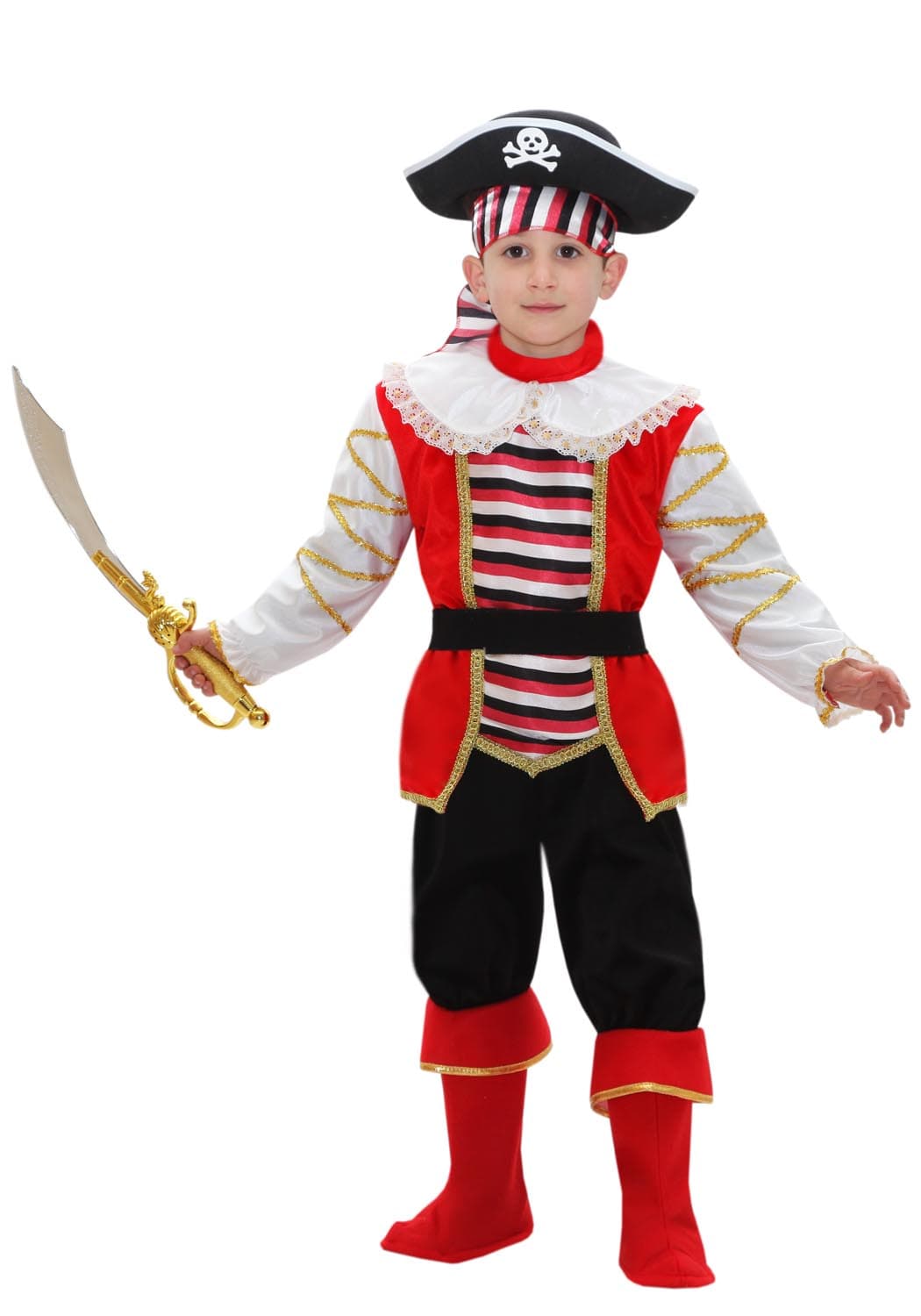 COSTUME  CARNEVALE PICCOLO PIRATA BAMBINO DA 3 A 6 ANNI - PEGASUS  COD.0353 - 3