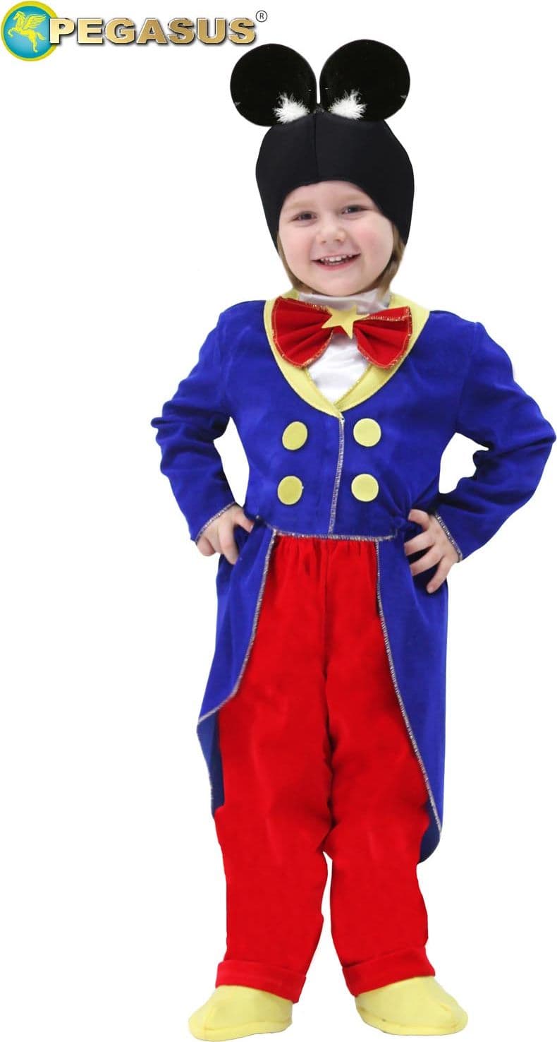 COSTUME CARNEVALE TOPOLETTO BAMBINO DA 3 A 6 ANNI - PEGASUS COD. 0100 - 3