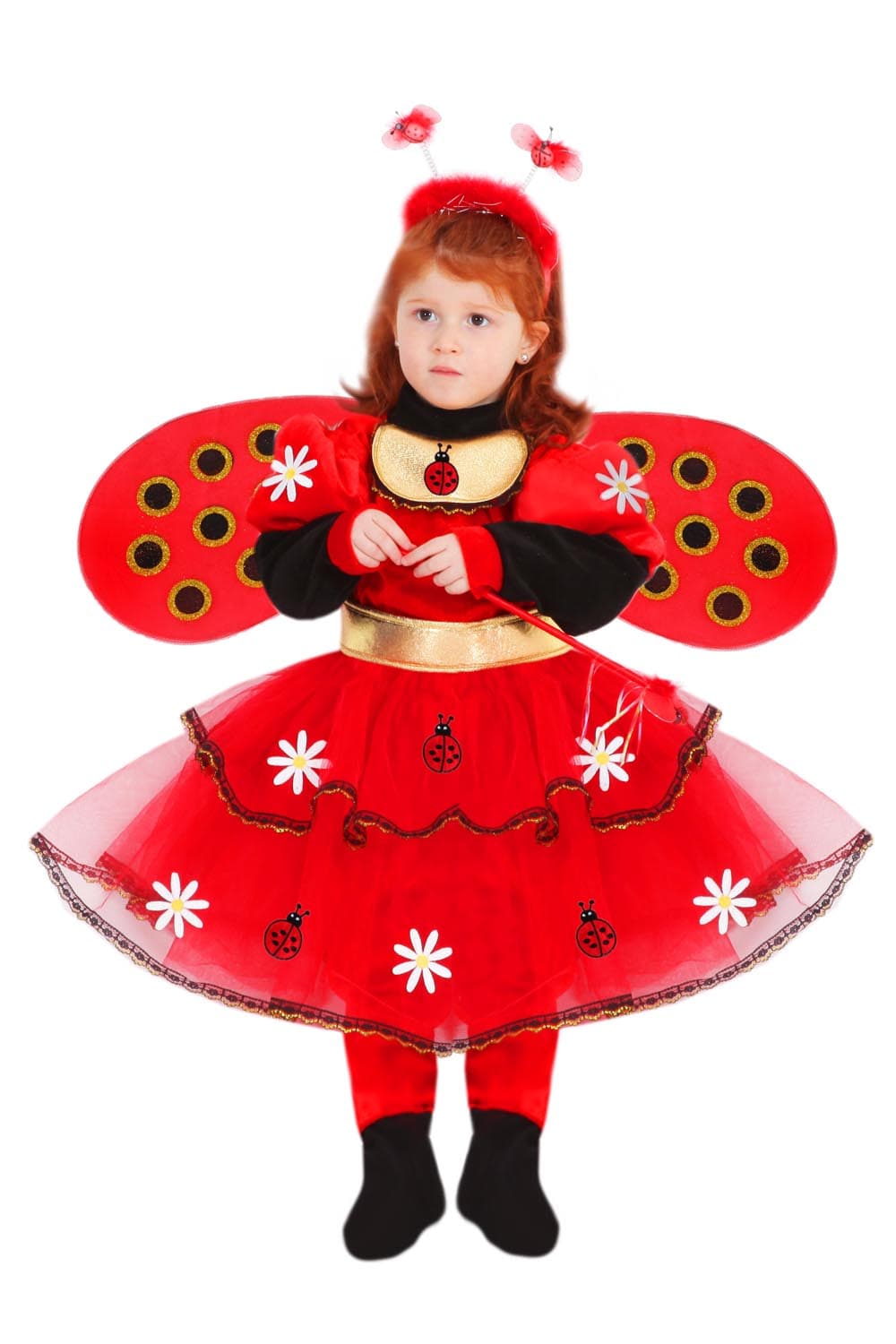 COSTUME CARNEVALE COCCINELLA BAMBINA DA 3 A 6 ANNI PEGASUS COD. 0002 - 3