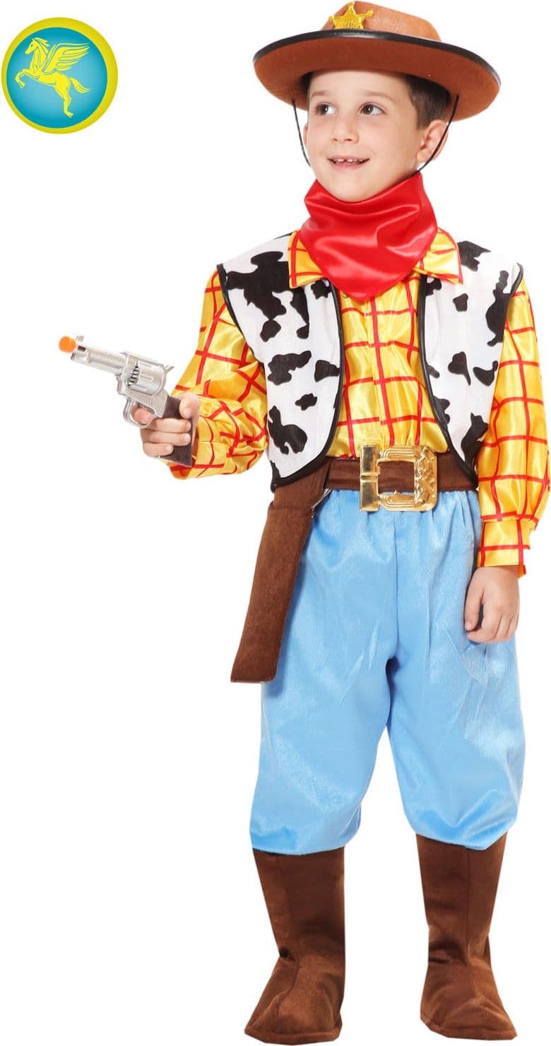 COSTUME CARNEVALE COW BOY BAMBINO DA 3 A 5 ANNI - PEGASUS 0019 - 2