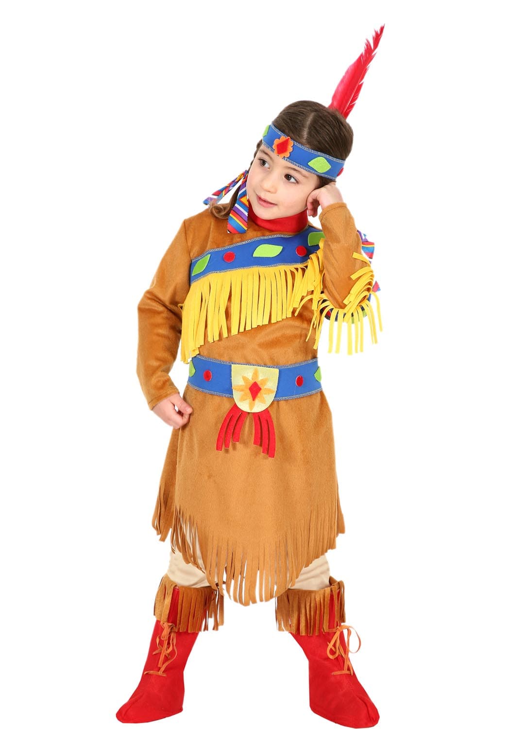 COSTUME CARNEVALE POCAHONTAS BAMBINA DA 3 A 6 ANNI - PEGASUS COD. 0616 - 3