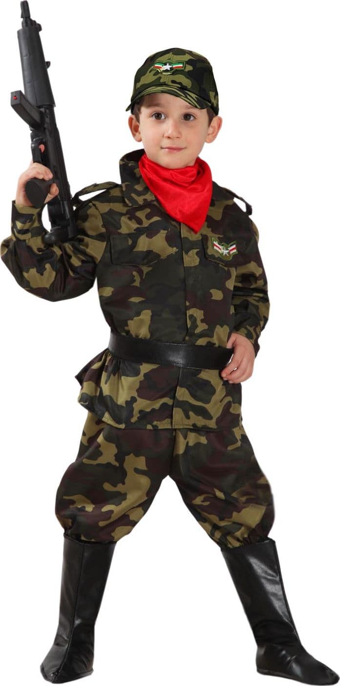 COSTUME CARNEVALE MILITARE BAMBINO DA 3 A 5 ANNI - PEGASUS COD. 0012 - 2