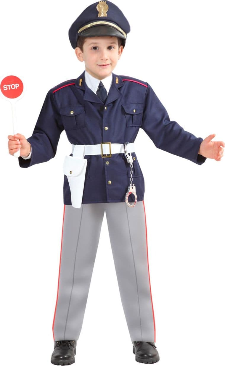 COSTUME CARNEVALE POLICE BAMBINO DA 3 A 5 ANNI - PEGASUS COD. 0044 - 2