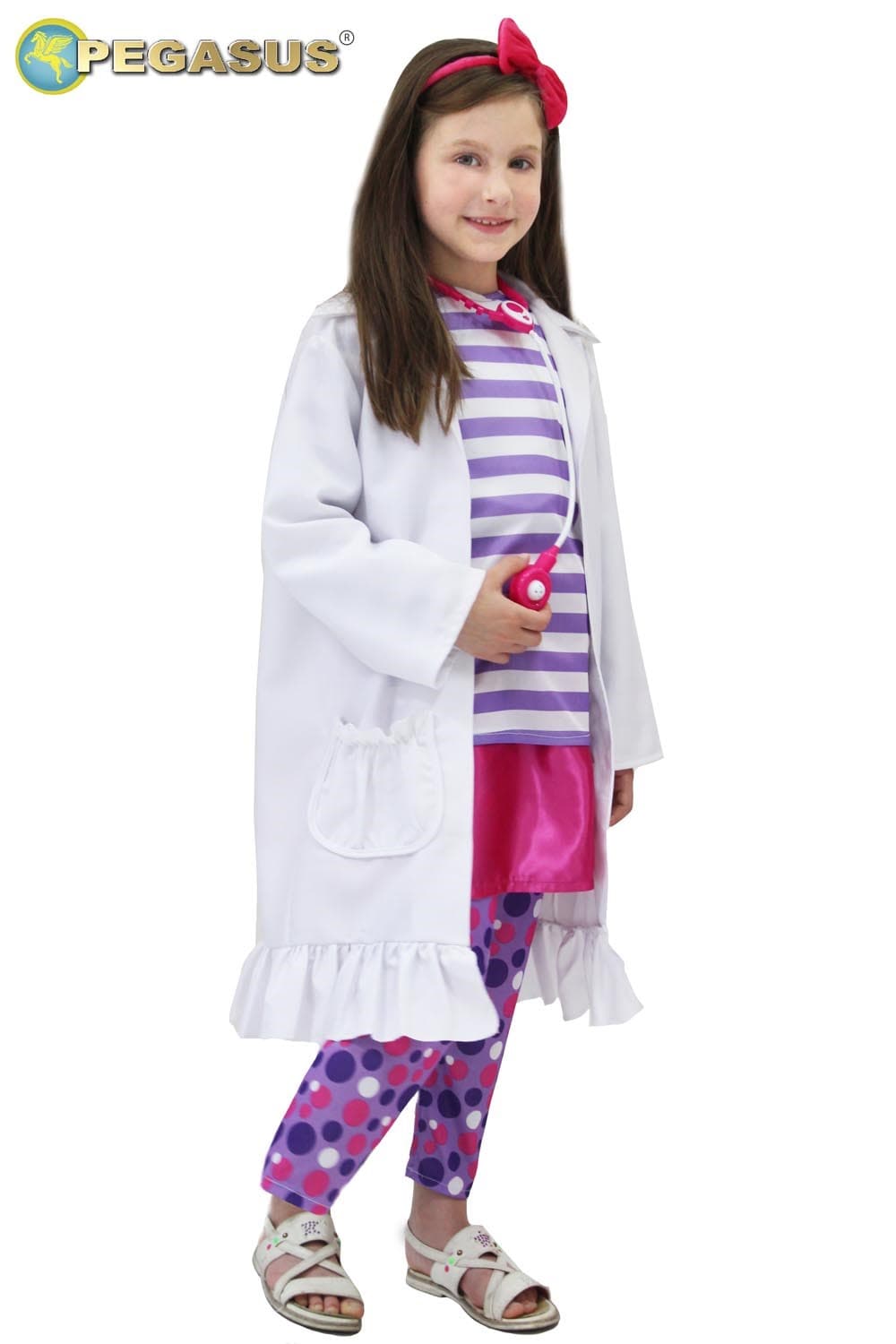 COSTUME CARNEVALE DOTTORESSA BAMBINA DA 3 A 6 ANNI - PEGASUS COD. 0694 - 3