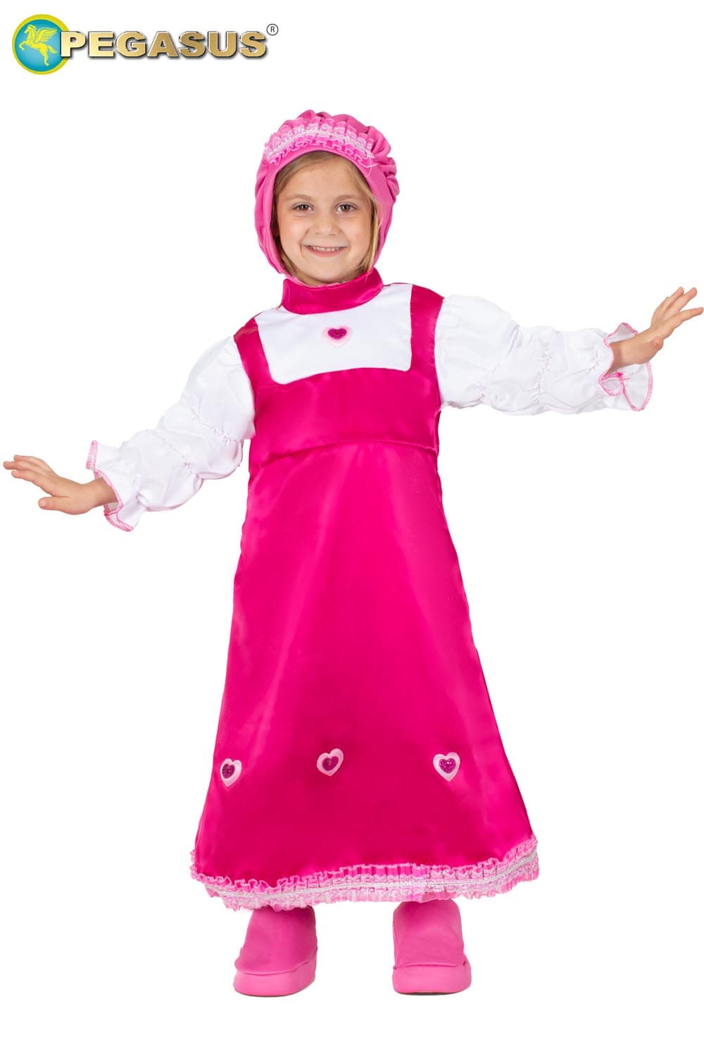COSTUME CARNEVALE RAGAZZA CUORICINA BAMBINA DA 3 A 6 ANNI COD. 0687 - 5