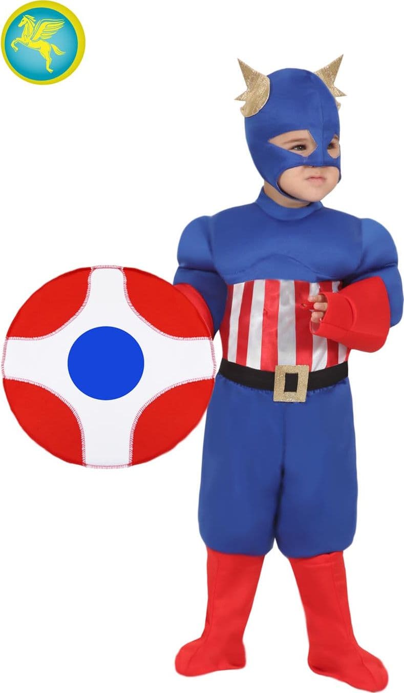 COSTUME CARNEVALE AMERICA BABY DA 3 A 5 ANNI - PEGASUS  COD. 0697 - 2