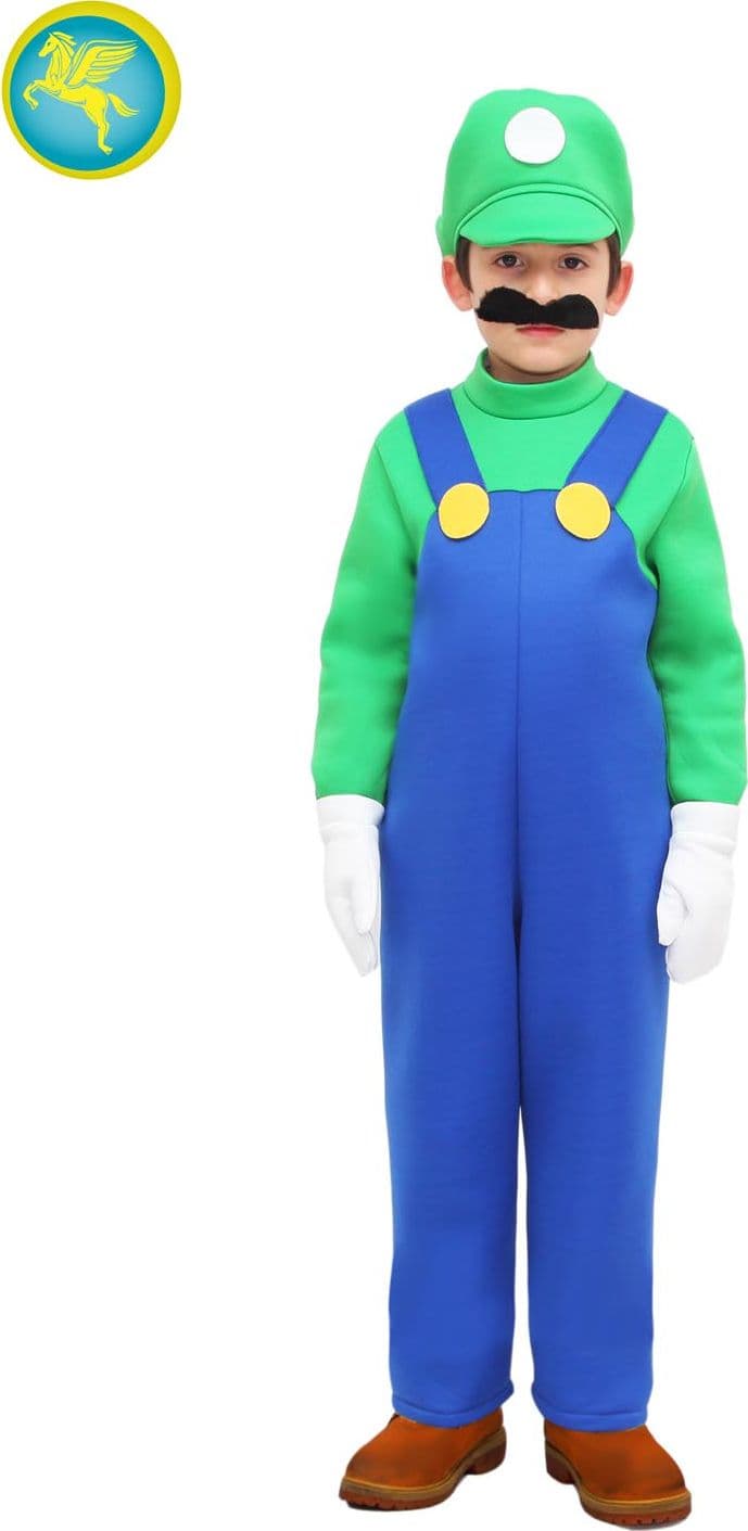 COSTUME CARNEVALE LUIGI BAMBINO DA 3 A 5 ANNI - PEGASUS COD. 0635 - 2