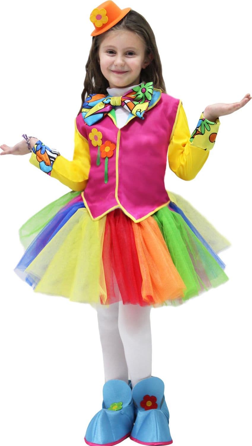 COSTUME CARNEVALE PAGLIACCETTA BAMBINA DA 5 A 13 ANNI - PEGASUS COD. 1845 - 3