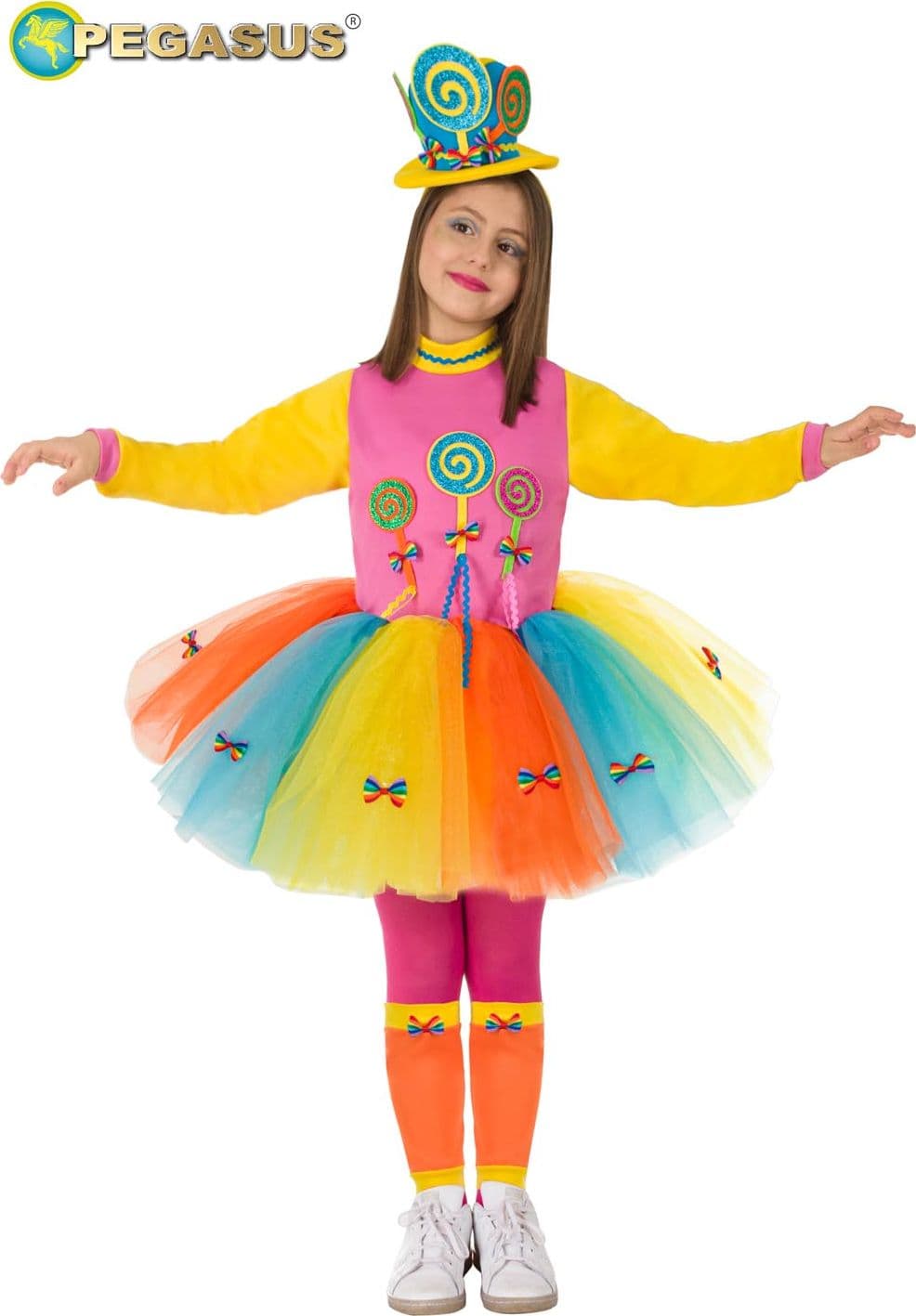 COSTUME CARNEVALE CANDY GIRL ( VENDITRICE DI CARAMELLE) BAMBINA DA 3 A 8 ANNI - PEGASUS COD. 1940 - 5