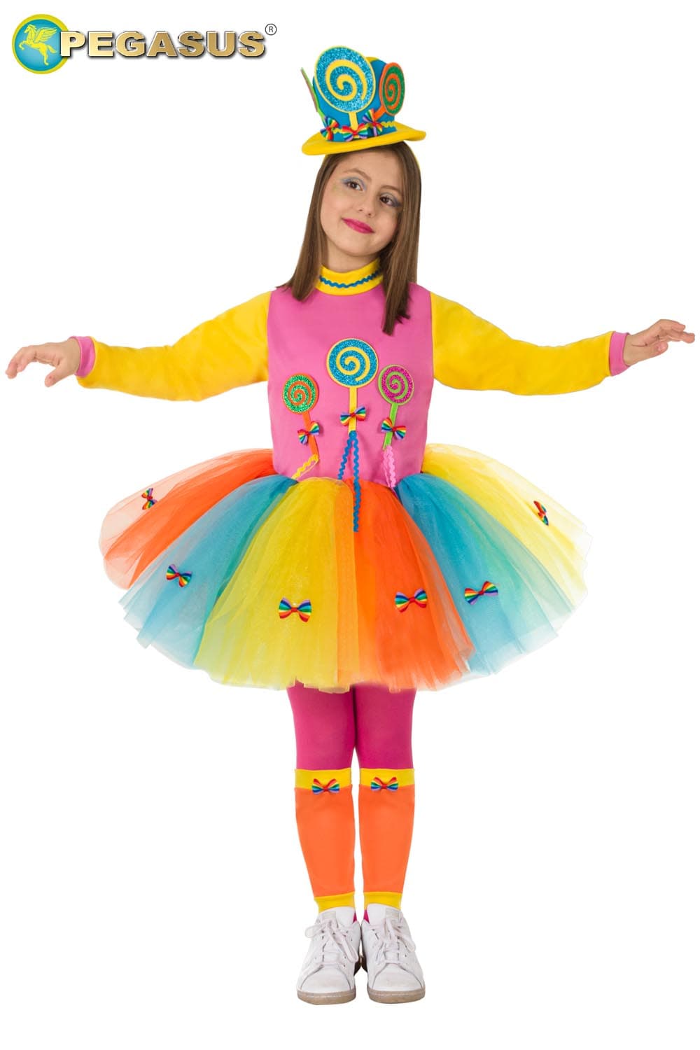 COSTUME CARNEVALE CANDY GIRL ( VENDITRICE DI CARAMELLE) BAMBINA DA 3 A 8 ANNI - PEGASUS COD. 1940 - 5
