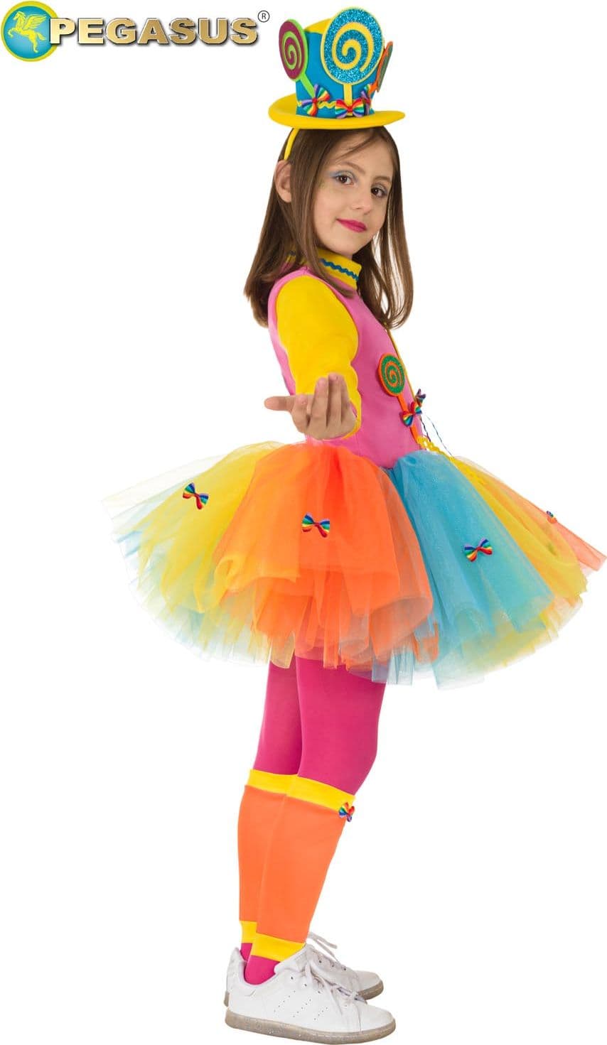COSTUME CARNEVALE CANDY GIRL ( VENDITRICE DI CARAMELLE) BAMBINA DA 3 A 8 ANNI - PEGASUS COD. 1940 - 2