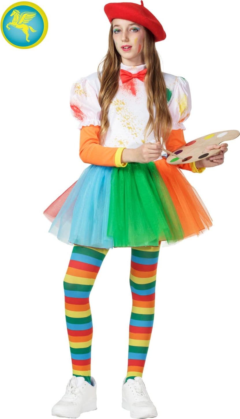 COSTUME CARNEVALE PITTRICE BAMBINA DA 5 A 13 ANNI - PEGASUS COD. 1920 - 2