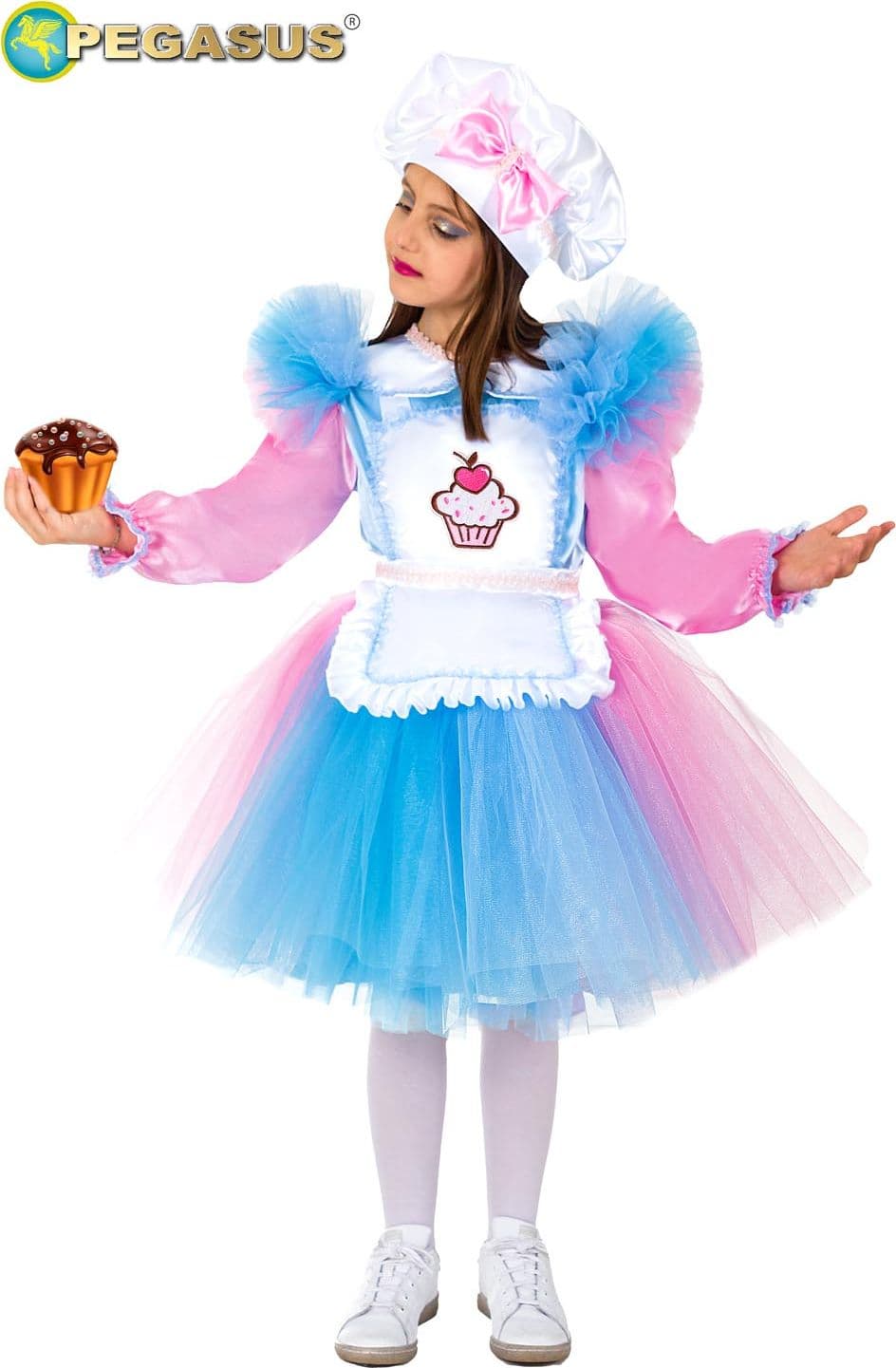 COSTUME CARNEVALE MISS CAKE ( PASTICCIERA ) DA 3 A 8 ANNI - PEGASUS COD. 1941 - 2