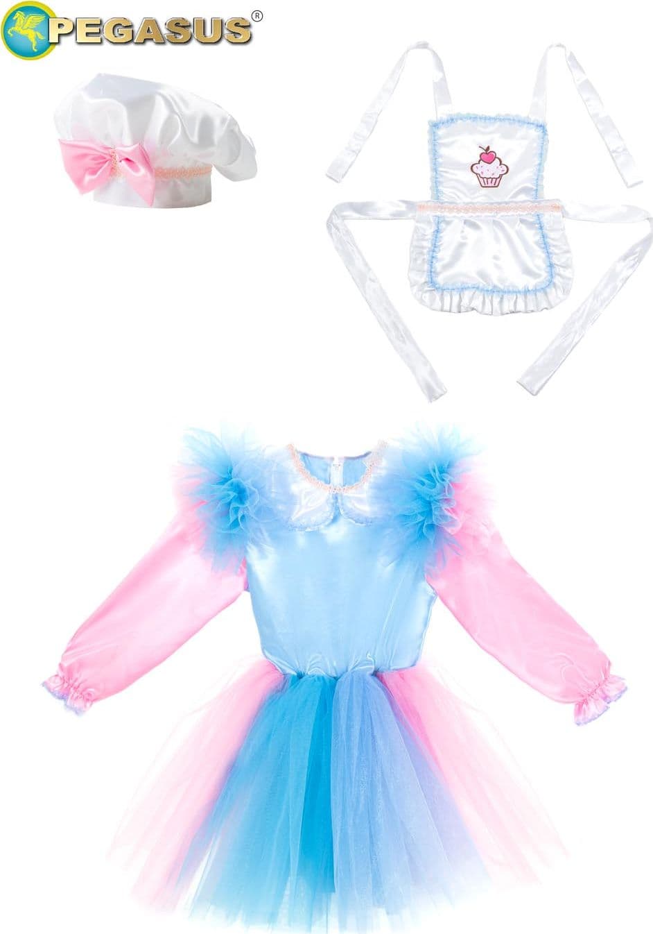 COSTUME CARNEVALE MISS CAKE ( PASTICCIERA ) DA 3 A 8 ANNI - PEGASUS COD. 1941 - 4