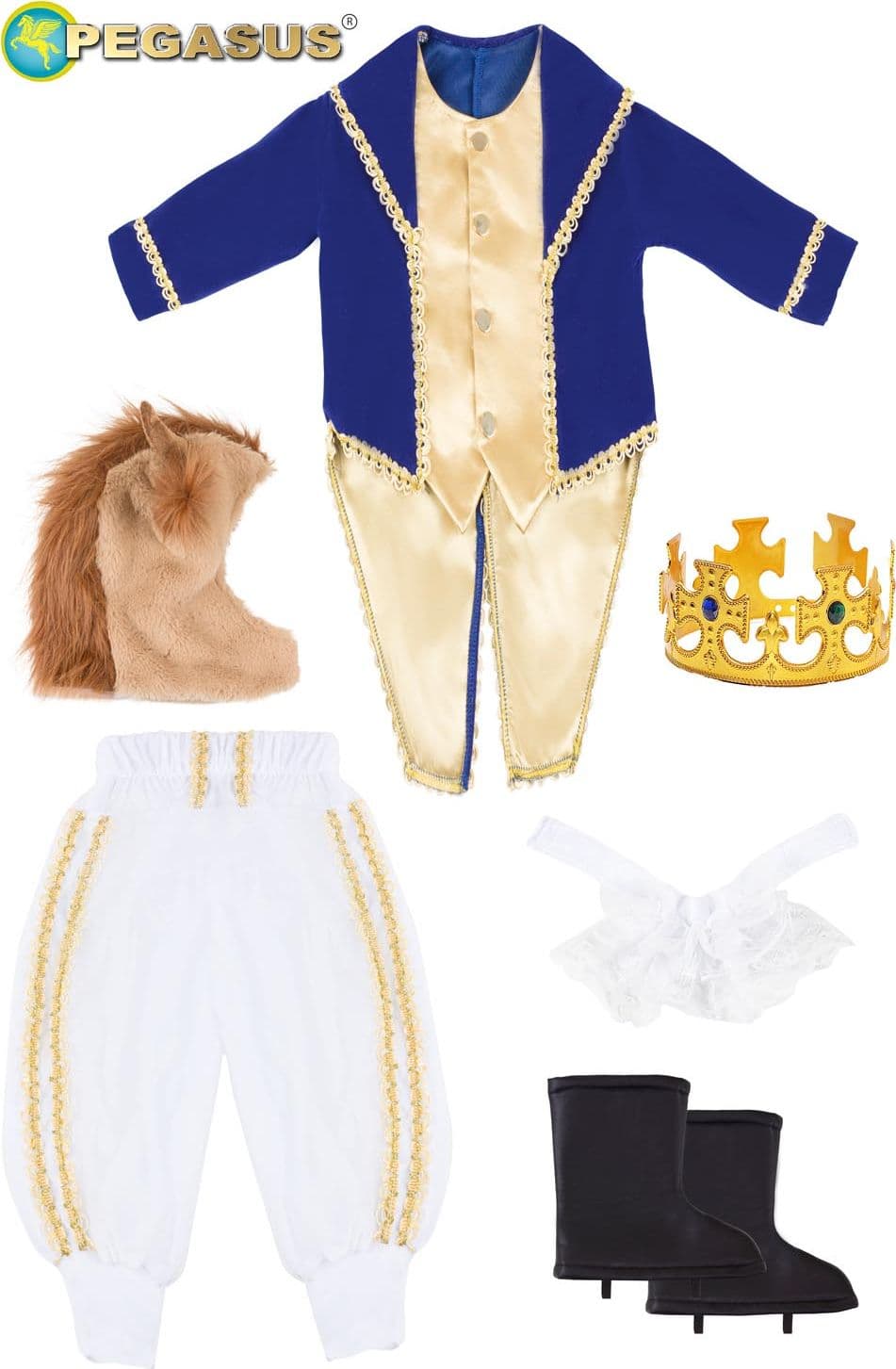 COSTUME CARNEVALE PRINCIPE DEL CASTELLO INCANTATO ( BESTIA ) DA 5 A 11 ANNI COD. 1947 - 3
