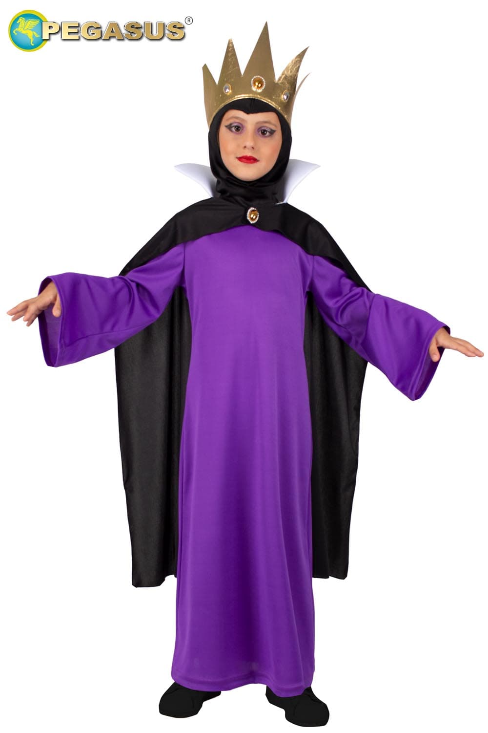 COSTUME CARNEVALE REGINA CATTIVA BAMBINA DA 5 A 11 ANNI - PEGASUS COD. 1135 - 5