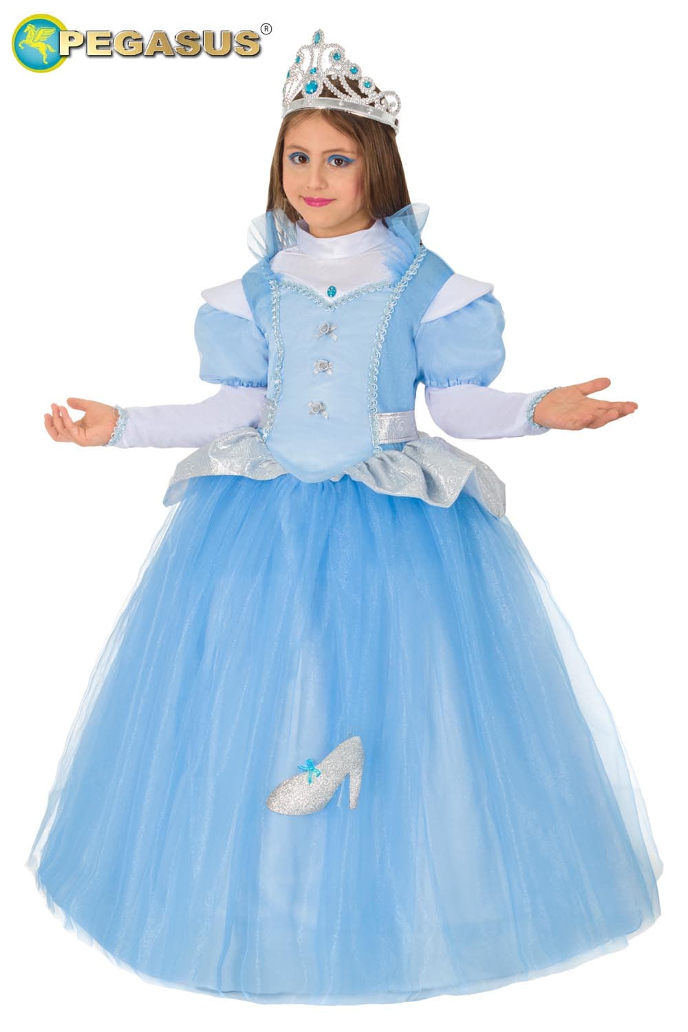 COSTUME CARNEVALE CENERENTOLA BAMBINA DA 5 A 11 ANNI - PEGASUS COD. 1411 - 6