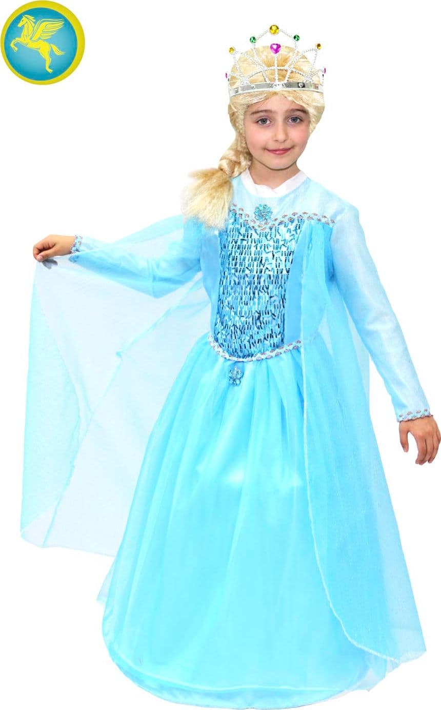 COSTUME CARNEVALE PRINCIPESSA DELLA NEVE ( FROZEN ) BAMBINA DA 5 A 11 ANNI - PEGASUS COD. 1681 - 3