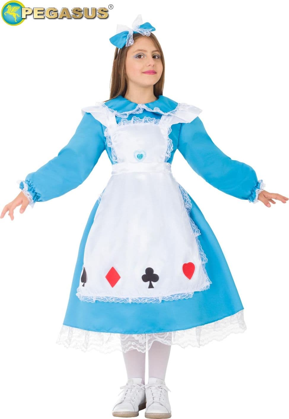 COSTUME CARNEVALE ALICE BAMBINA DA 5 A 11 ANNI- PEGASUS COD. 1867 - 4
