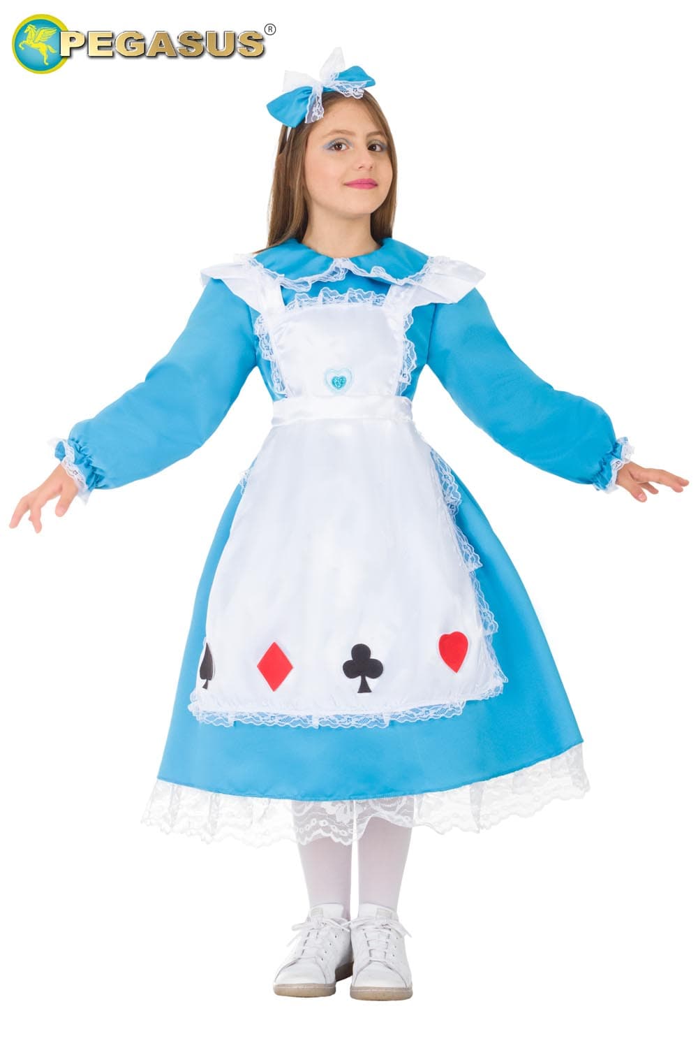 COSTUME CARNEVALE ALICE BAMBINA DA 5 A 11 ANNI- PEGASUS COD. 1867 - 4