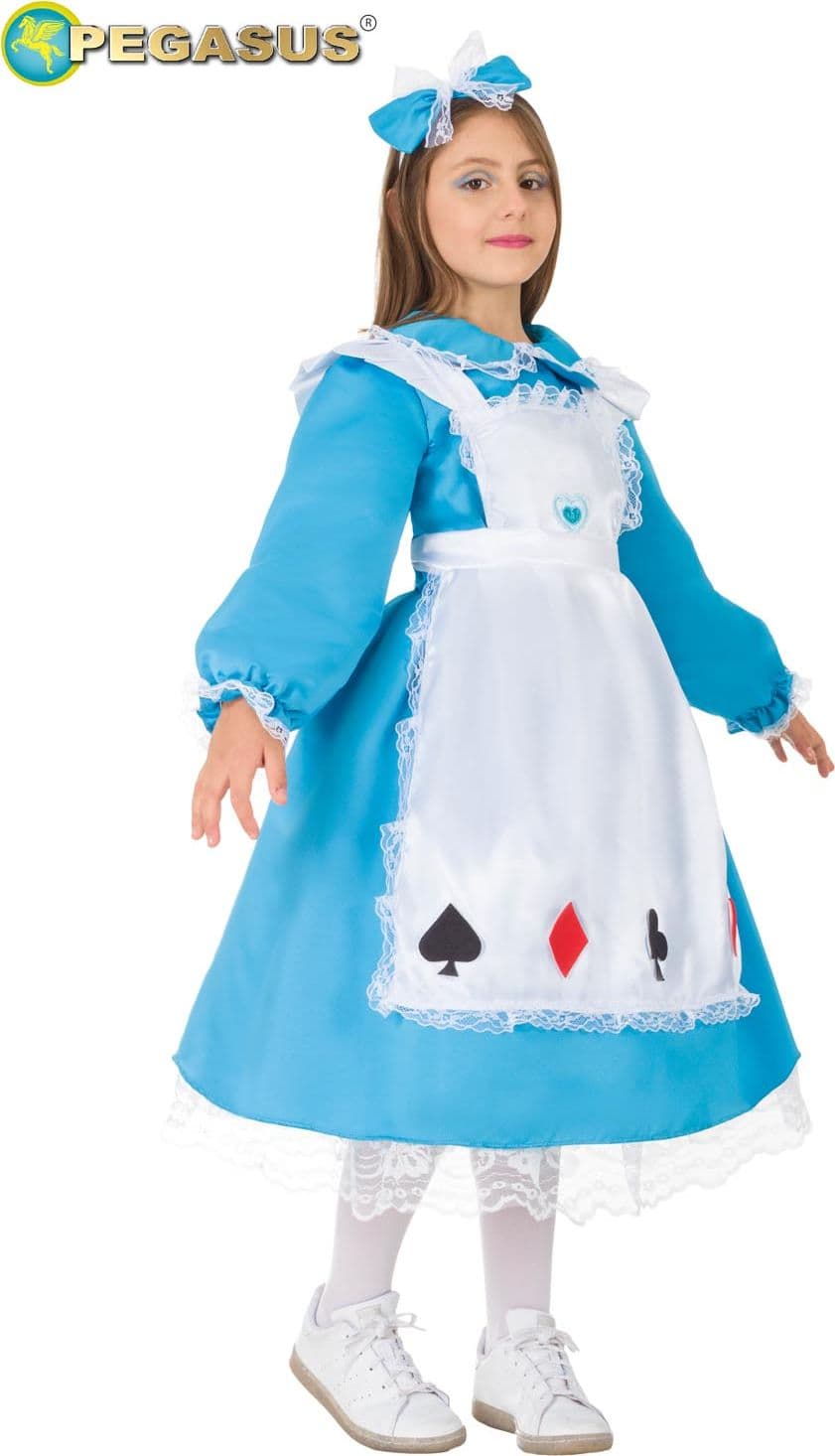 COSTUME CARNEVALE ALICE BAMBINA DA 5 A 11 ANNI- PEGASUS COD. 1867 - 2