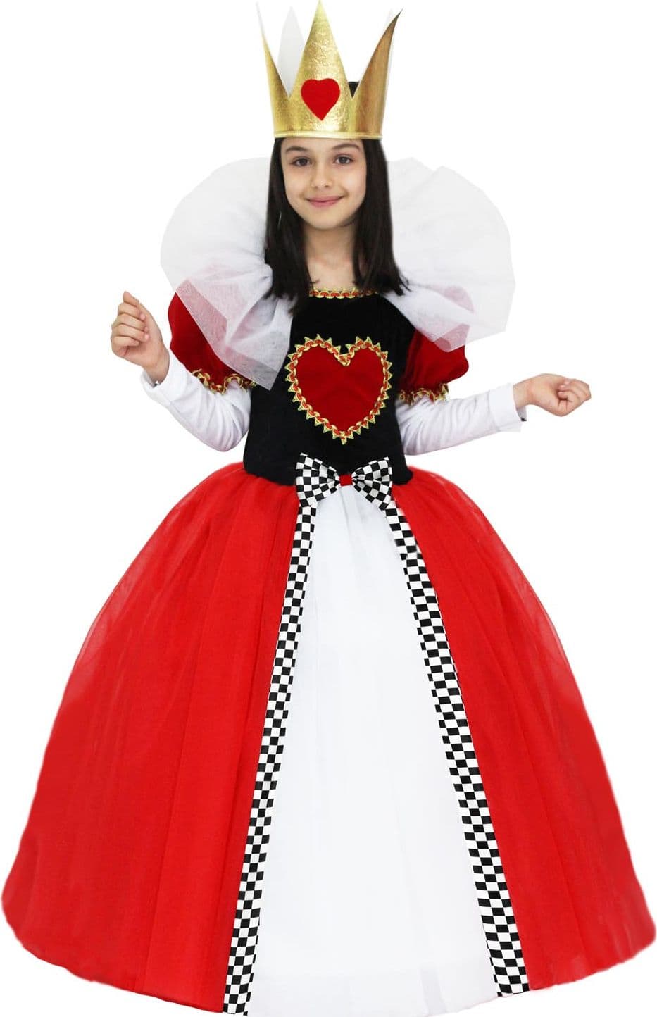 COSTUME CARNEVALE REGINA DI CUORI BAMBINA DA 5 A 11 ANNI - PEGASUS COD. 1564 - 3