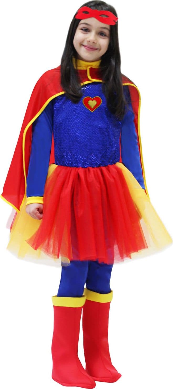 COSTUME CARNEVALE SUPER RAGAZZA BAMBINA DA 5 A 11 ANNI COD.1853 - 3
