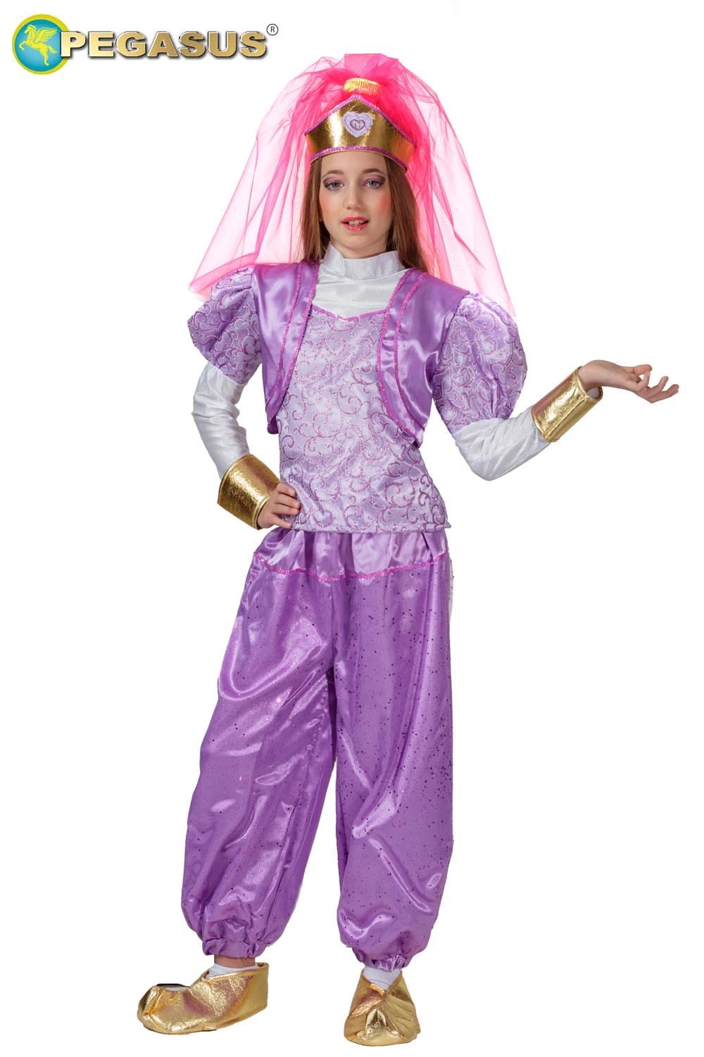 COSTUME CARNEVALE GENIETTA VIOLA BAMBINA DA 4 A 11 ANNI COD. 1882 - 4