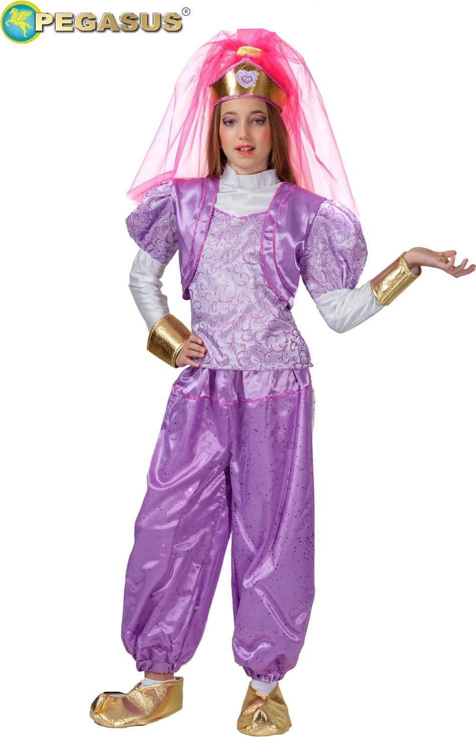 COSTUME CARNEVALE GENIETTA VIOLA BAMBINA DA 4 A 11 ANNI COD. 1882 - 2