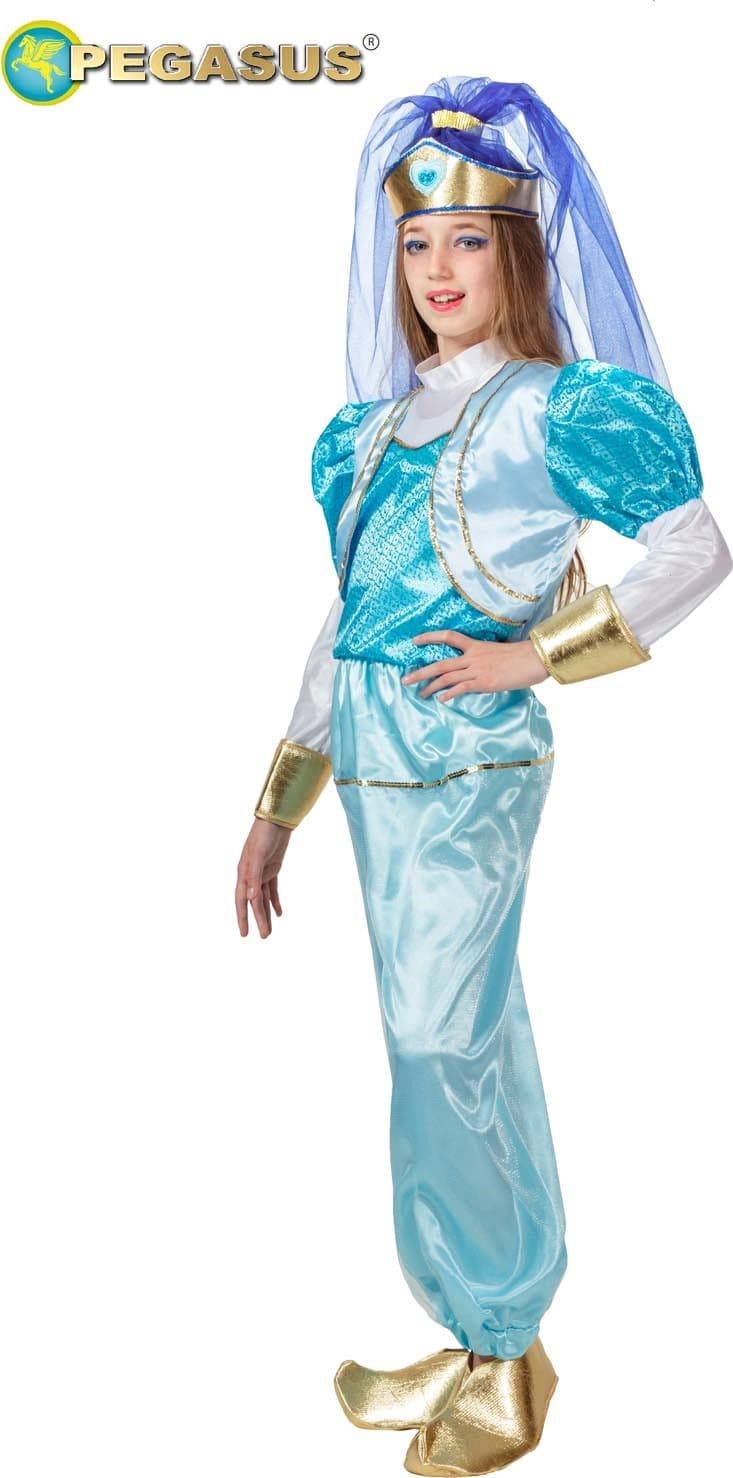 COSTUME CARNEVALE GENIETTA AZZURRA BAMBINA DA 4 A 11 ANNI COD. 1883 - 3