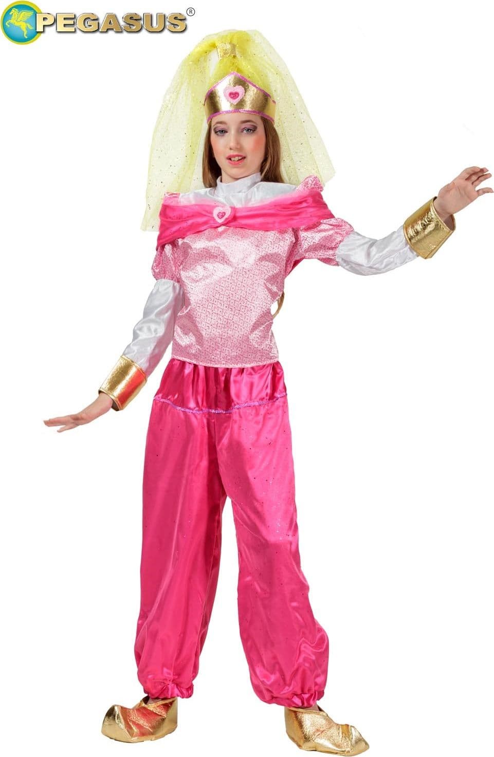 COSTUME CARNEVALE GENIETTA ROSA BAMBINA DA 4 A 11 ANNI COD. 1884 - 3
