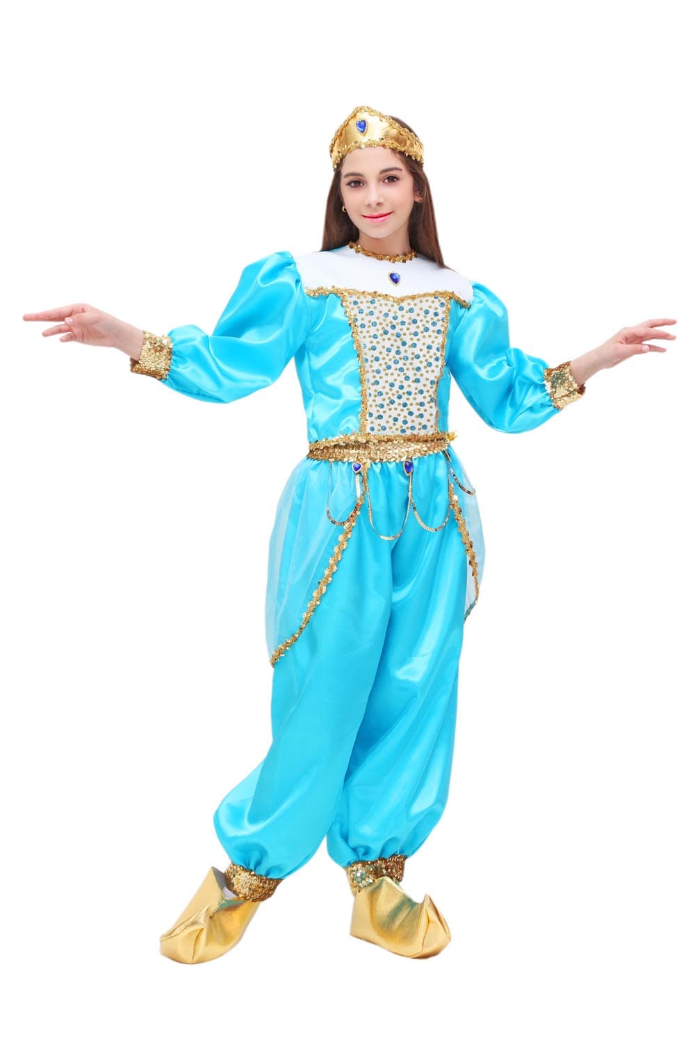 COSTUME  CARNEVALE JASMINE BAMBINA DA 5 A 11 ANNI - PEGASUS COD. 1717 - 3