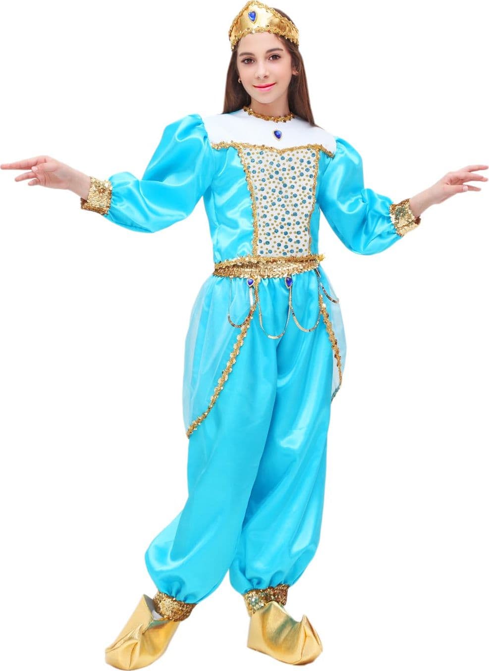 COSTUME  CARNEVALE JASMINE BAMBINA DA 5 A 11 ANNI - PEGASUS COD. 1717 - 2