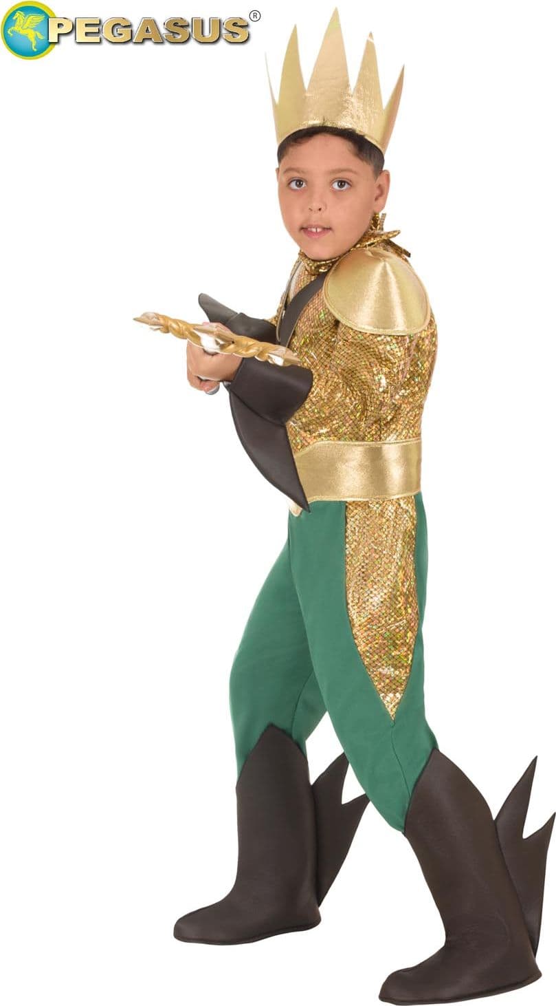 COSTUME CARNEVALE DIO DEI MARI BAMBINO DA 5 A 11 ANNI - PEGASUS COD. 1918 - 2