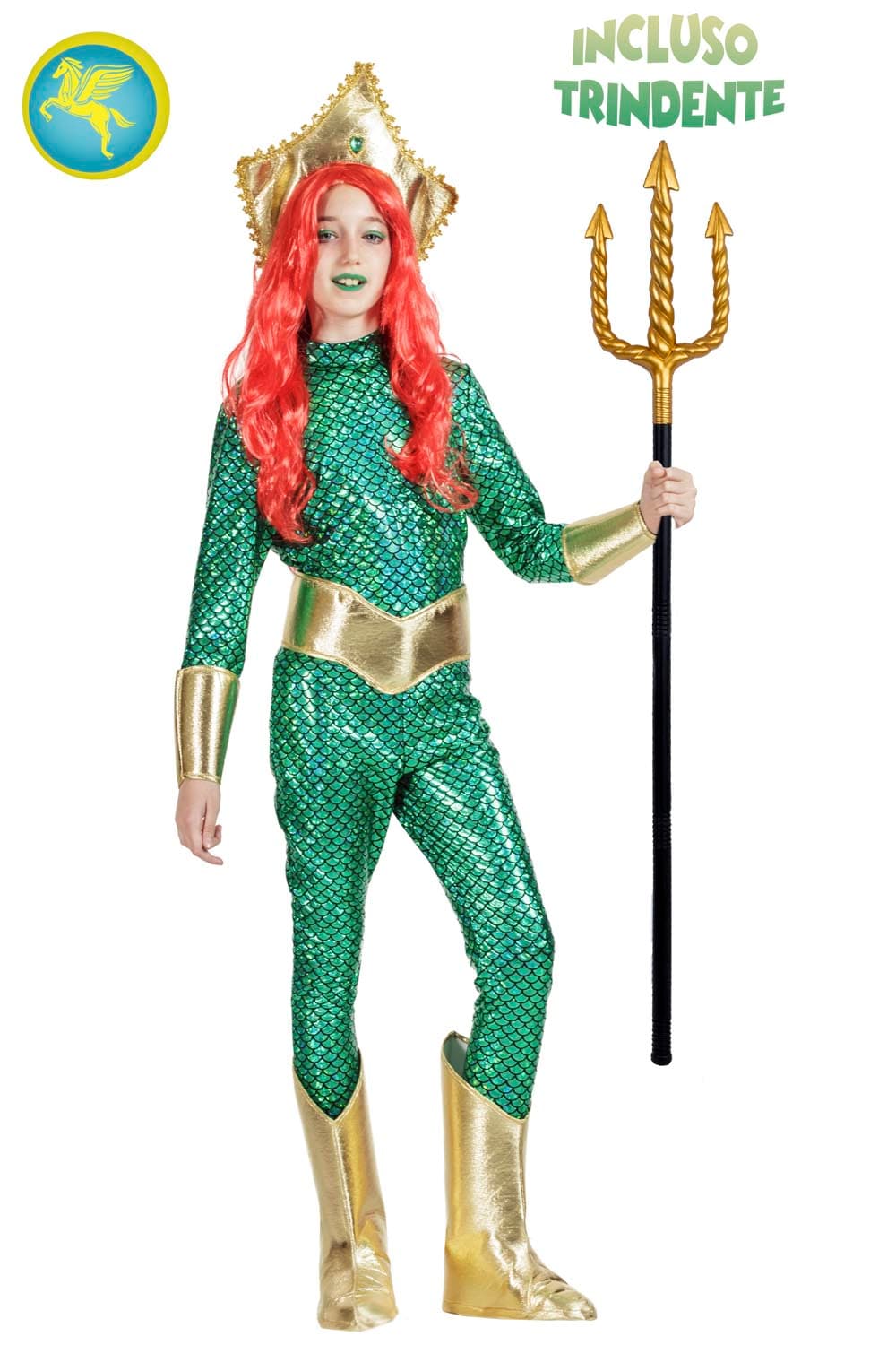 COSTUME CARNEVALE REGINA DEI MARI BAMBINA DA 3 A 13 ANNI -PEGASUS  COD.1919 - 5