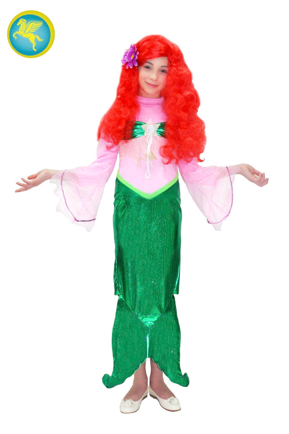 COSTUME CARNEVALE SIRENETTA BAMBINA DA 5 A 11 ANNI - PEGASUS COD.1670 - 2