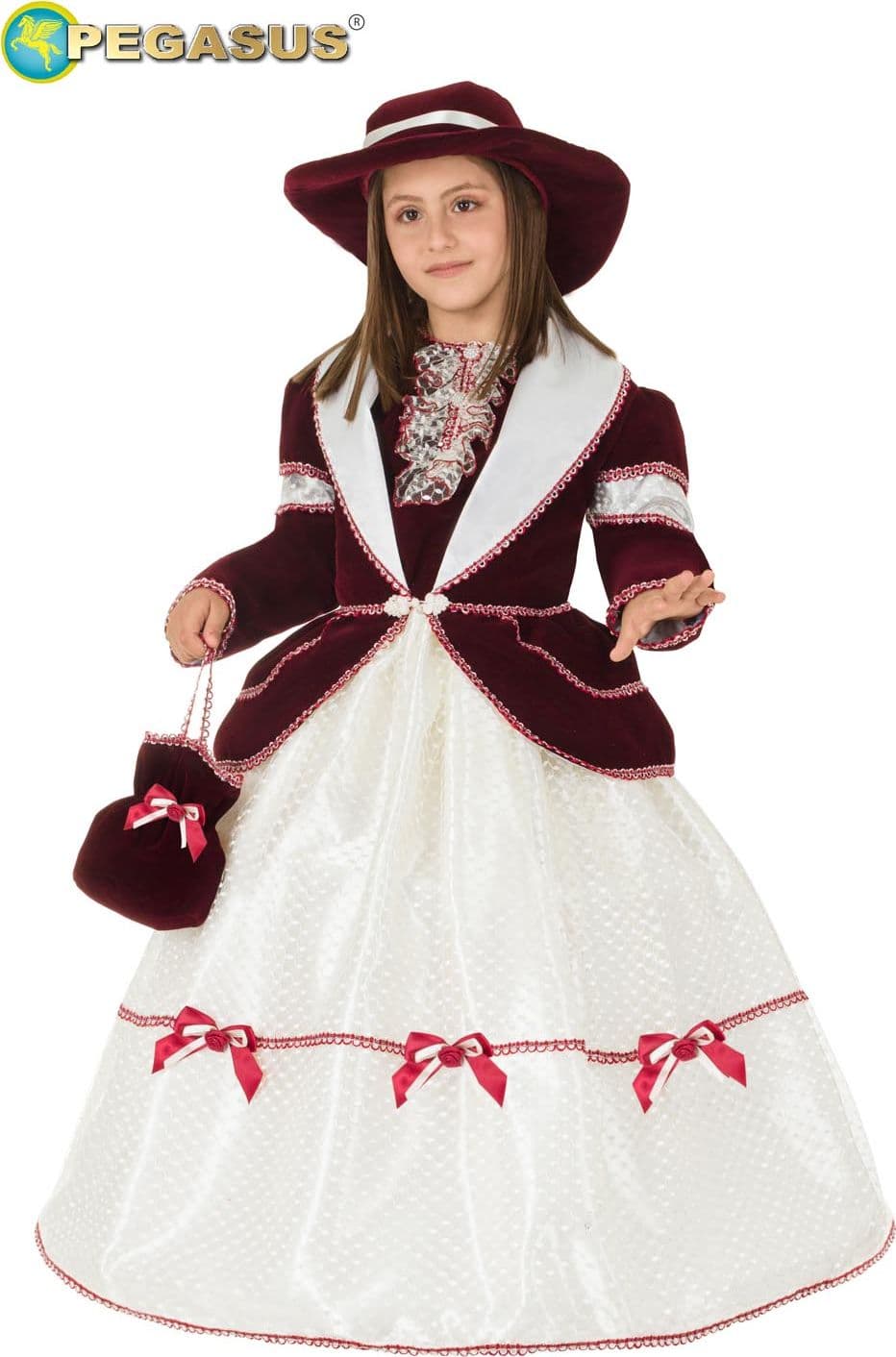 COSTUME CARNEVALE DONNA FRANCISCA BAMBINA DA 3 A 8 ANNI - PEGASUS COD. 1898 - 6