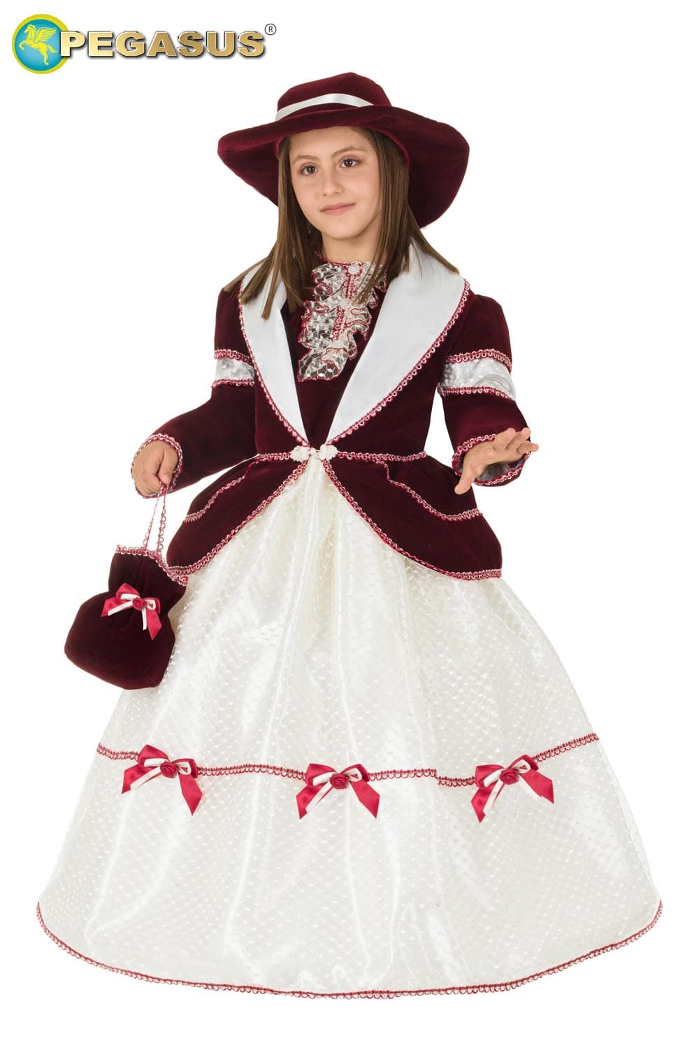 COSTUME CARNEVALE DONNA FRANCISCA BAMBINA DA 3 A 8 ANNI - PEGASUS COD. 1898 - 6