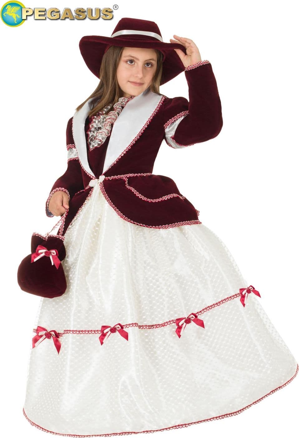 COSTUME CARNEVALE DONNA FRANCISCA BAMBINA DA 3 A 8 ANNI - PEGASUS COD. 1898 - 2