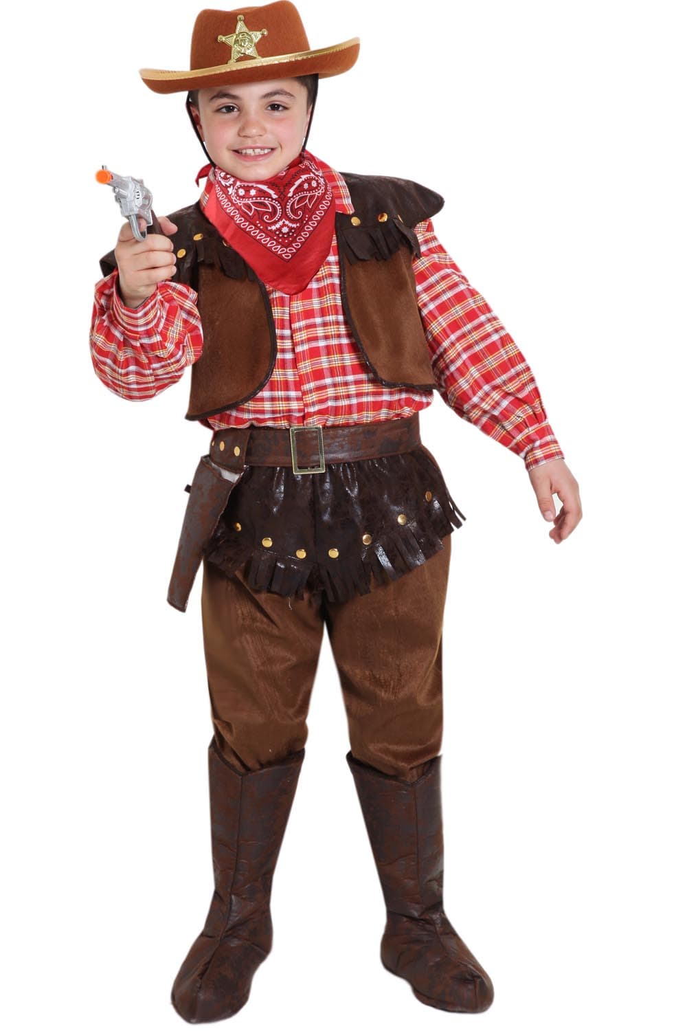 COSTUME CARNEVALE SCERIFFO BAMBINO DA 5 A 13 ANNI - PEGASUS COD. 1675 - 3