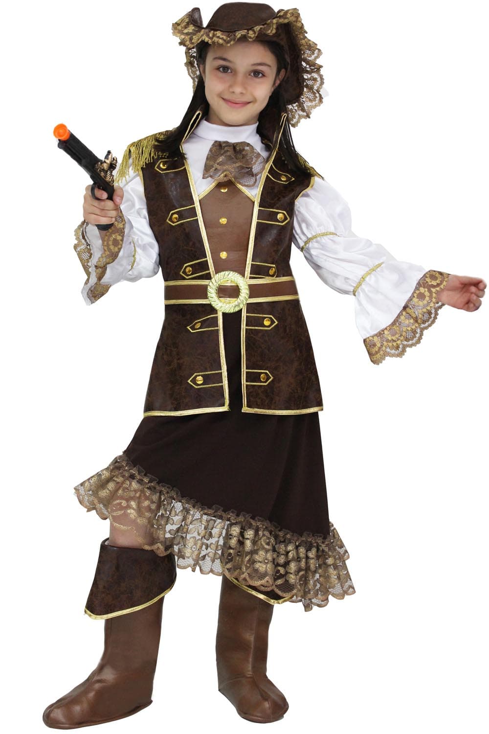 COSTUME CARNEVALE LA PIRATA BAMBINA DA 5 A 13 ANNI - PEGASUS COD. 1872 - 3