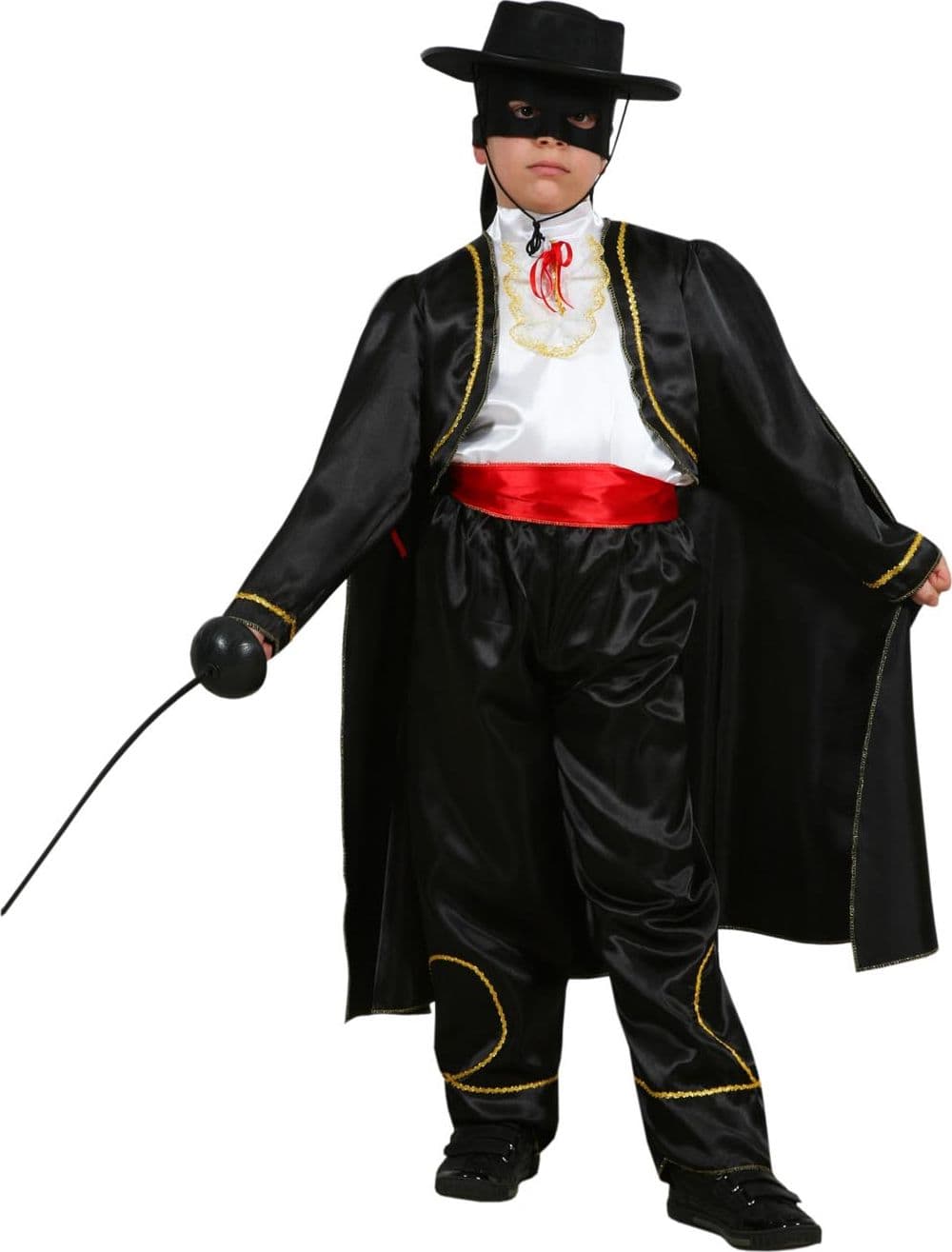 COSTUME CARNEVALE  IL VENDICATORE ( ZORRO) BAMBINO DA 5 A 13 ANNI COD. 1075 - 3