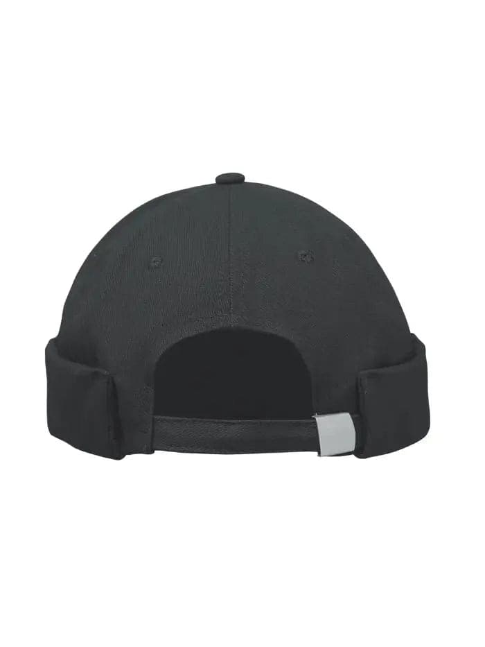Berretto Docker Nero in Cotone Pesante Spazzolato – Taglia Unica - 2