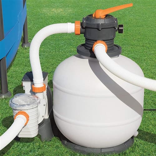 Pompa di filtraggio a sabbia per piscine fuori terra depuratore a pressione da 7571 lt/h - 6
