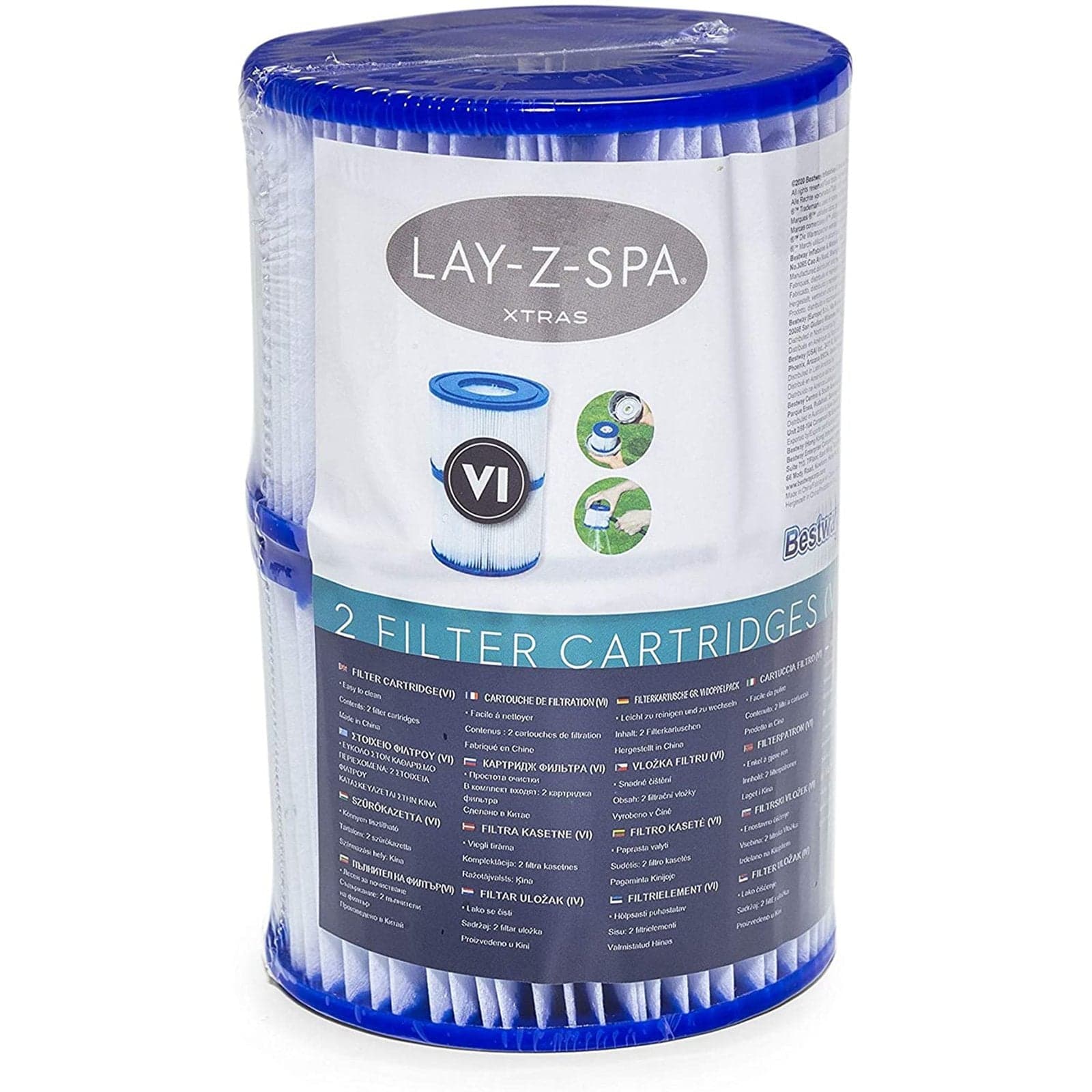 Cartuccia di ricambio per vasche idromassaggio gonfiabili "Lay-Z SPA" modello VI, Confezione da 2 pezzi - 2