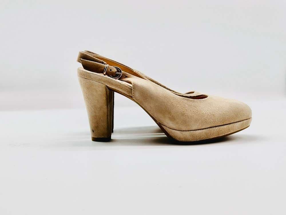 IGI &amp; CO.. Slingback scamosciato tortora con plateau a punta tonda - 3