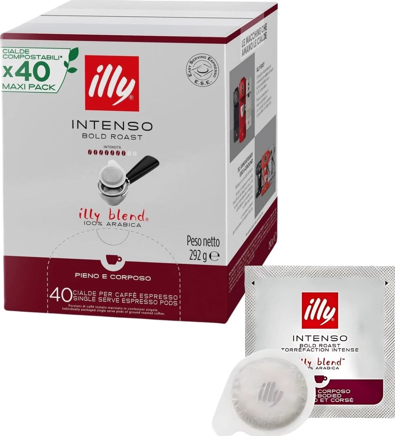 illy Caffe' Cialde 44mm Intenso 40pz