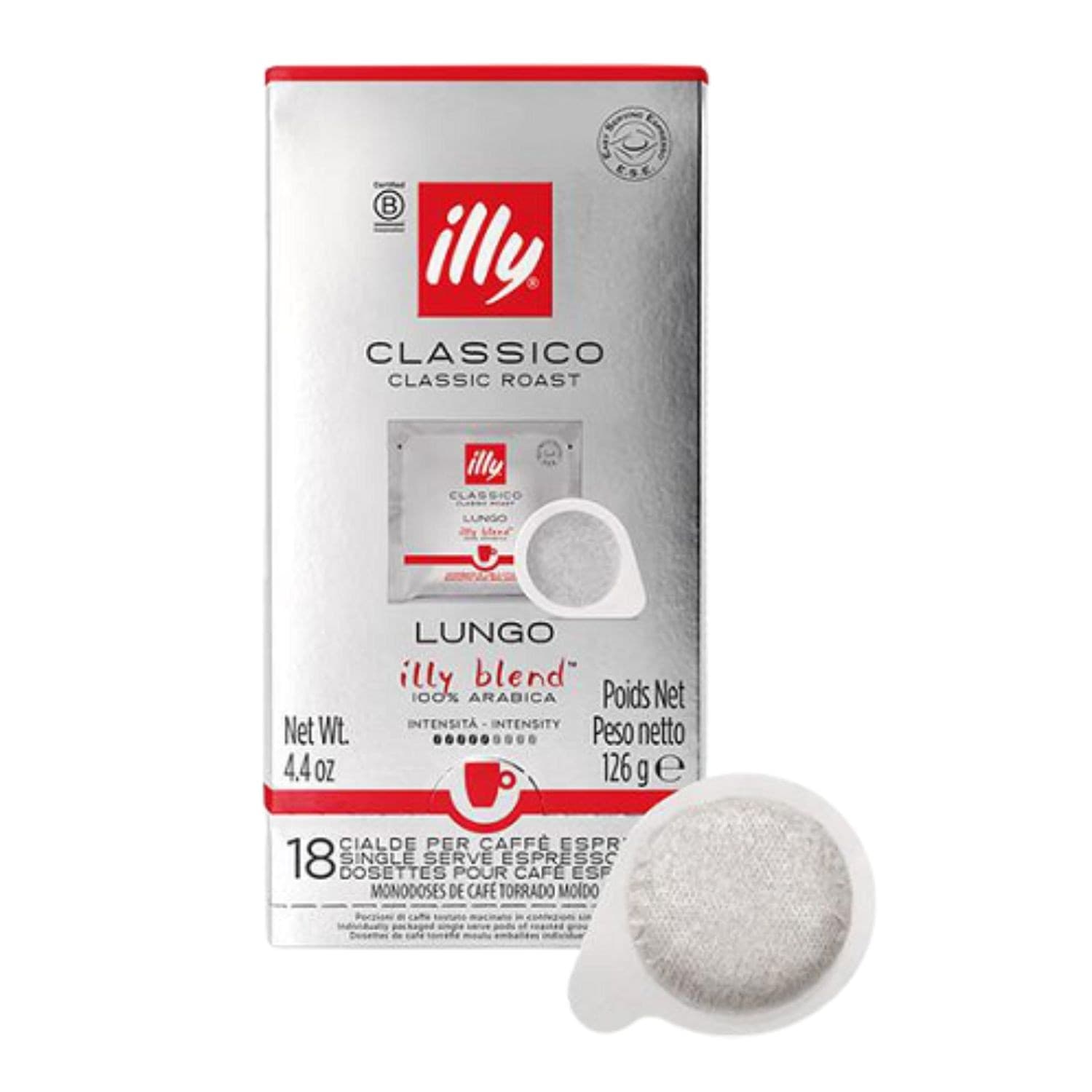illy Caffe' Cialde 44mm Classico LUNGO 18pz - 1
