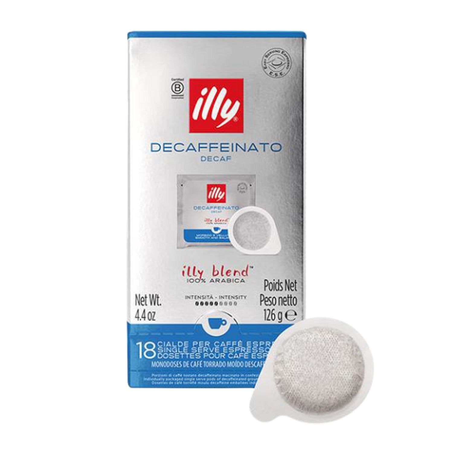 illy Caffe' Cialde 44mm Decaffeinato 18pz - 1